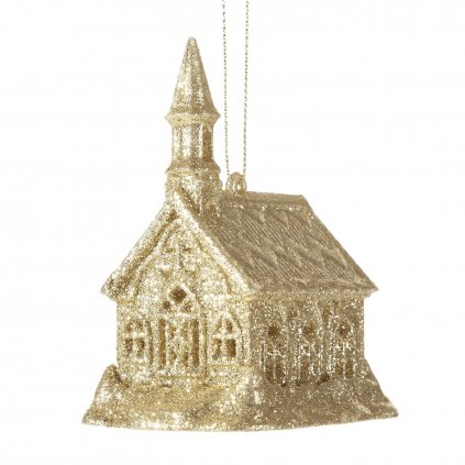 SADA 6 KS VÁNOČNÍ DEKORACE GOLD 8X10 CM ZLATÁ