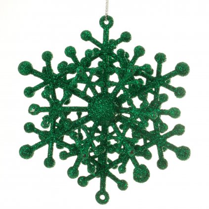 SADA 6 KS VÁNOČNÍ DEKORACE SPLICE 10X10 CM ZELENÁ