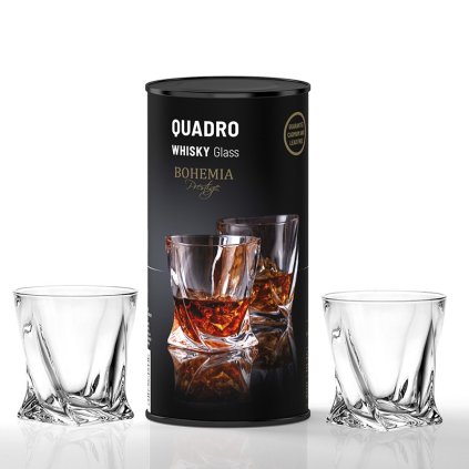 bohemia prestige quadro szklanka whisky 2x tuba