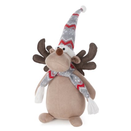 VÁNOČNÍ DEKORAČNÍ FIGURKA REINDEER 44 CM VÍCEBAREVNÁ