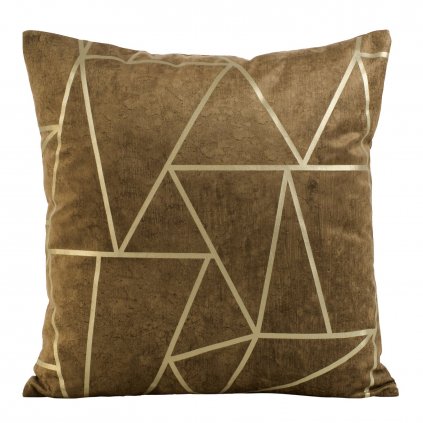 DEKORAČNÍ POVLAK NA POLŠTÁŘ BLINK29 45X45 CM HNĚDÁ
