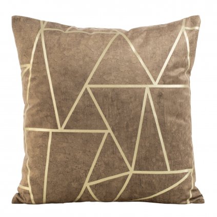 DEKORAČNÍ POVLAK NA POLŠTÁŘ BLINK29 45X45 CM TMAVĚBÉŽOVÁ