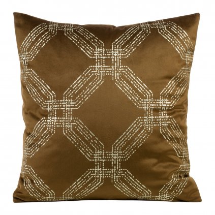 DEKORAČNÍ POVLAK NA POLŠTÁŘ BLINK30 45X45 CM HNĚDÁ