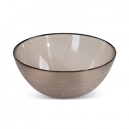 DEKORAČNÍ SKLENĚNÁ MISKA LEA (02) (FI) 21X10 CM ČERNÁ