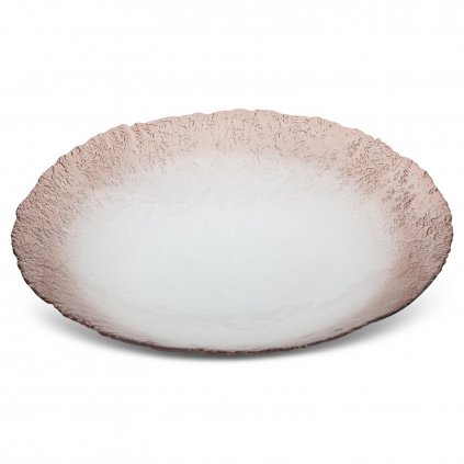 SKLENĚNÁ MISKA TERRA COLLECTION SEVILLE 40X8 CM HNĚDÁ/KRÉMOVÁ