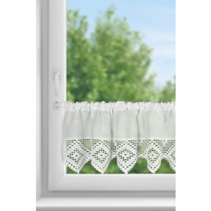 KRÁTKÁ ZÁCLONA NA PÁSCE ISAAC 150X30 CM BÍLÁ