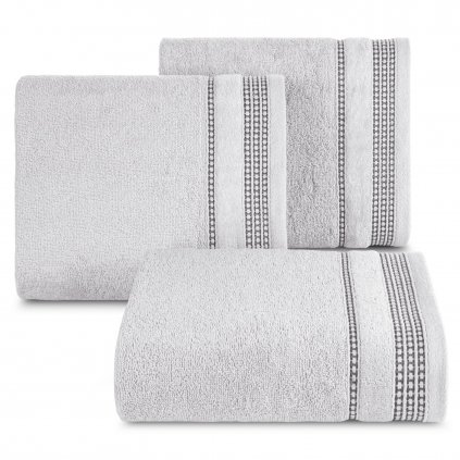BAVLNĚNÝ RUČNÍK AMANDA3 30X50 CM STŘÍBRNÁ
