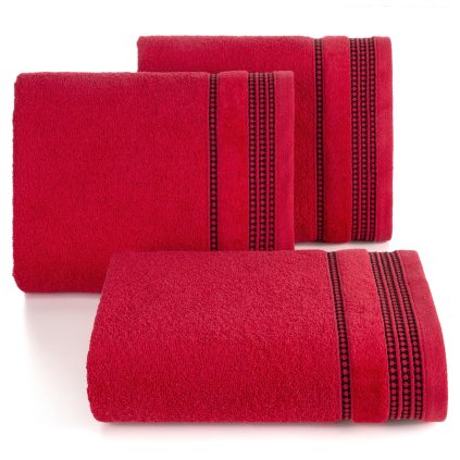 BAVLNĚNÝ RUČNÍK AMANDA7 50X90 CM ČERVENÁ