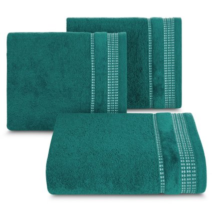 BAVLNĚNÝ RUČNÍK AMANDA9 50X90 CM TMAVĚTYRKYSOVÁ