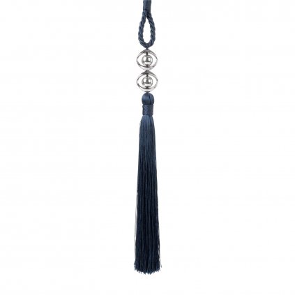 DEKORAČNÍ ŠŇŮRA NA ZÁVĚS IDA TMAVĚMODRÁ