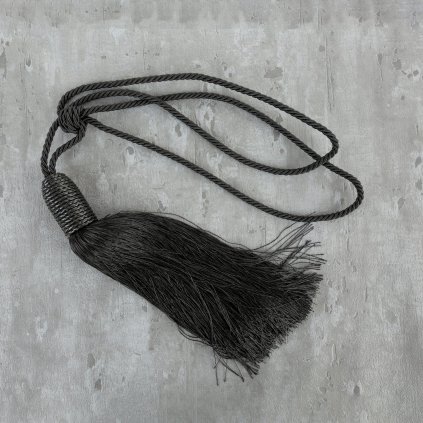 DEKORAČNÍ ŠŇŮRA NA ZÁVĚS LARA ČERNÁ