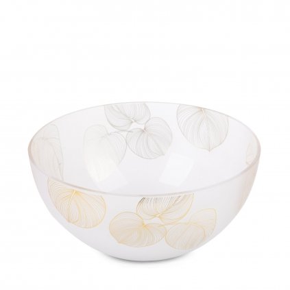 SKLENĚNÁ MISKA LIMITED COLLECTION BLANCE 25X13 CM BÍLÁ