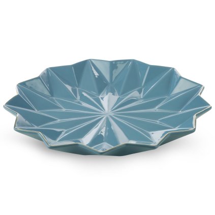 DEKORAČNÍ TALÍŘ ALANI 33X33X4 CM MODRÝ