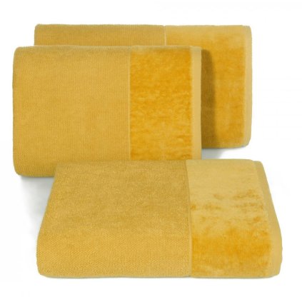 BAVLNĚNÝ RUČNÍK LUCY10 70X140 CM HOŘČICOVÁ