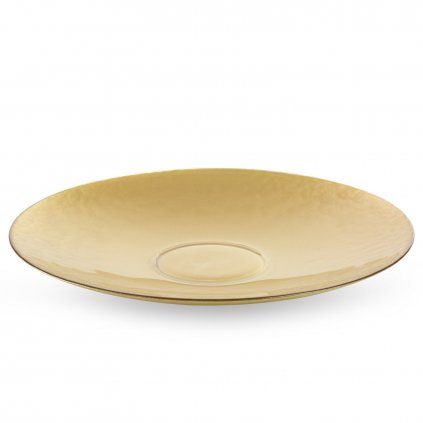 DEKORAČNÍ SKLENĚNÝ TALÍŘ KALA (FI) 37X4 CM ZLATÝ