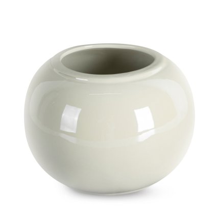 DEKORAČNÍ KERAMICKÝ KVĚTINÁČ (FI) 22X16 CM KRÉMOVÁ