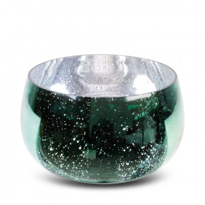 DEKORAČNÍ SKLENĚNÁ MISKA MOLLY (FI) 28X18 CM ZELENÁ