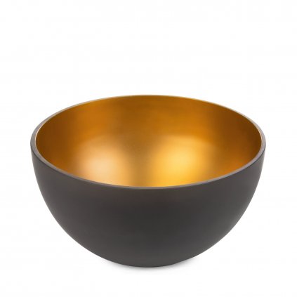 SKLENĚNÁ MISKA LIMITED COLLECTION ALISMA 25X15 CM HNĚDÁ/ZLATÁ