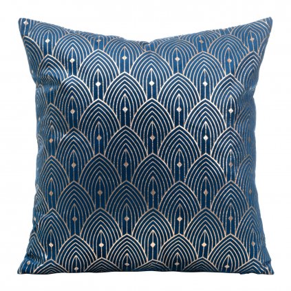 DEKORAČNÍ POVLAK NA POLŠTÁŘ D91 AGNES 40X40 CM NÁMOŘNICKÁ MODRÁ