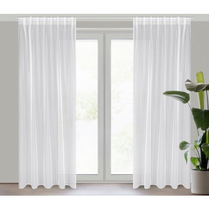 ZÁCLONA NA PÁSCE TONIA 140X270 CM BÍLÁ