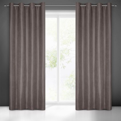 ZATEMŇOVACÍ ZÁVĚS NA KROUŽCÍCH ADA 140X250 CM GRAFITOVÁ