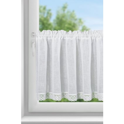 KRÁTKÁ ZÁCLONA NA PÁSCE LISA 60X150 CM BÍLÁ