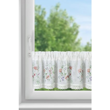 KRÁTKÁ ZÁCLONA NA PÁSCE SYLVIA 150X30 CM VÍCEBAREVNÁ