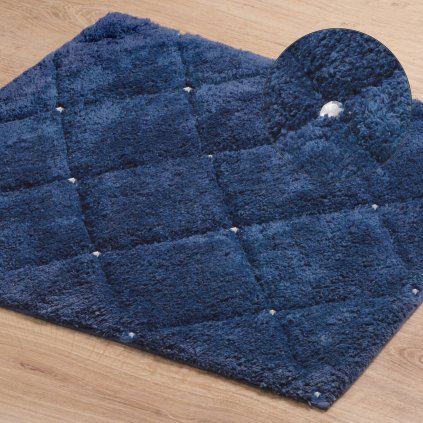 PŘEDLOŽKA DO KOUPELNY CHIC2 60X90 CM TMAVĚMODRÁ