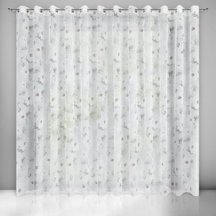 ZÁCLONA NA KROUŽCÍCH BESSY 350X250 CM VÍCEBAREVNÁ