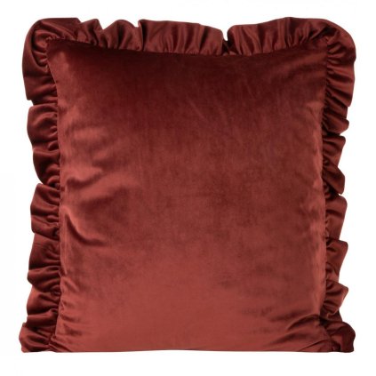 DEKORAČNÍ POVLAK NA POLŠTÁŘ VELVET25 45X45 CM CIHLOVÁ