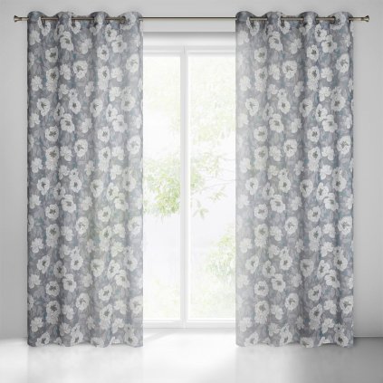 ZÁVĚS NA KROUŽCÍCH FABIA 140X250 CM VZOROVANÁ