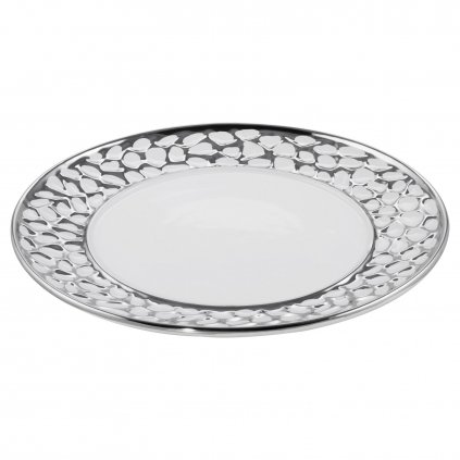 DEKORAČNÍ TALÍŘ MADLEN2 (4) (FI) 30X30 CM BÍLÝ