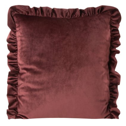 DEKORAČNÍ POVLAK NA POLŠTÁŘ VELVET25 45X45 CM BORDOVÁ