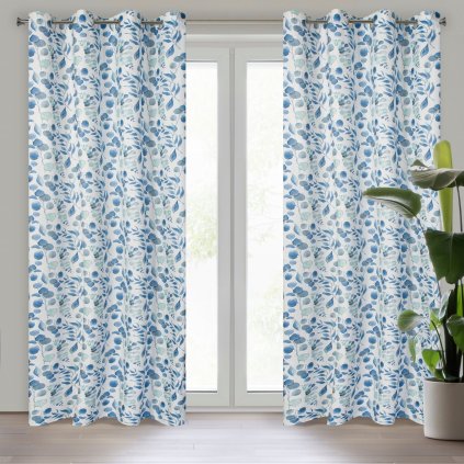 ZÁVĚS NA KROUŽCÍCH ROSALI 140X250 CM VZOROVANÁ