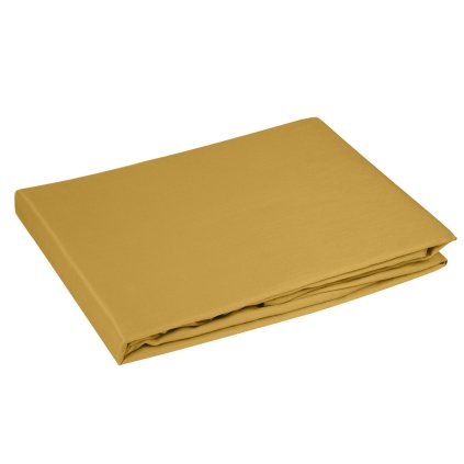 MAKOSATENOVÉ PROSTĚRADLO DINA 180X210 CM HOŘČICOVÁ