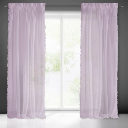 ZÁCLONA NA PÁSCE ALMINA 140X270 CM FIALOVÁ