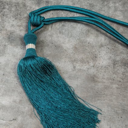 DEKORAČNÍ ŠŇŮRA NA ZÁVĚS SUSANE TYRKYSOVÁ