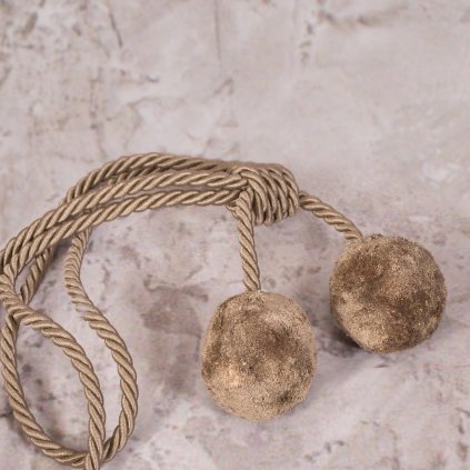 DEKORAČNÍ ŠŇŮRA NA ZÁVĚS ANGELA TMAVĚBÉŽOVÁ