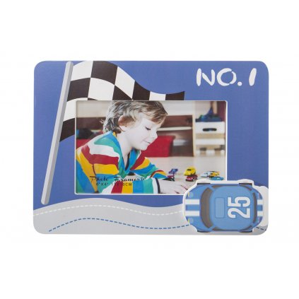 DŘEVĚNÝ DEKORAČNÍ RÁMEK ALEX (05) 17X22X1 CM MODRÝ