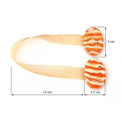 SADA 2KS DEKORAČNÍ SPONA NA ZÁVĚS 20 S MAGNETEM MEDOVÁ