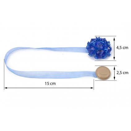 SADA 2KS DEKORAČNÍ SPONA NA ZÁVĚS 31 S MAGNETEM MODRÁ