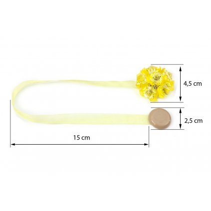 SADA 2KS DEKORAČNÍ SPONA NA ZÁVĚS 31 S MAGNETEM ŽLUTÁ