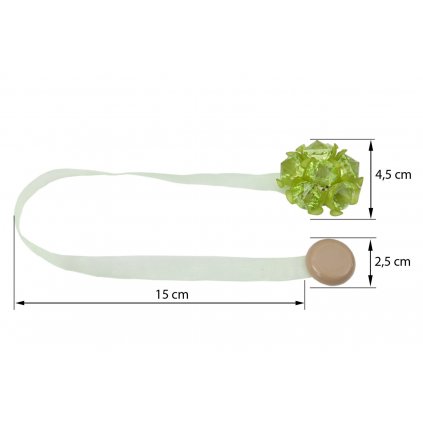 SADA 2KS DEKORAČNÍ SPONA NA ZÁVĚS 31 S MAGNETEM SVĚTLEZELENÁ