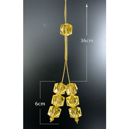 DEKORAČNÍ ŠŇŮRA NA ZÁVĚS 9 ŽLUTÁ