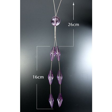 DEKORAČNÍ ŠŇŮRA NA ZÁVĚS 10 FIALOVÁ