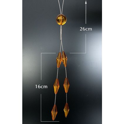 DEKORAČNÍ ŠŇŮRA NA ZÁVĚS 10 ORANŽOVÁ