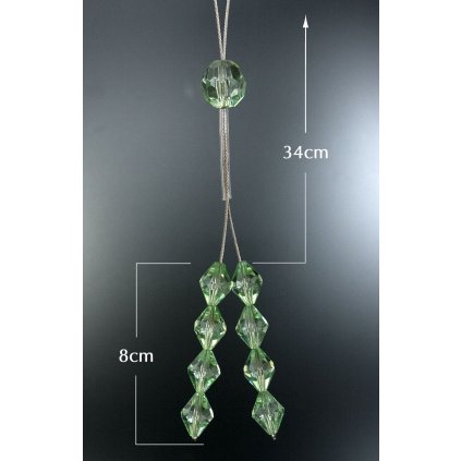 DEKORAČNÍ ŠŇŮRA NA ZÁVĚS 12 ZELENÁ