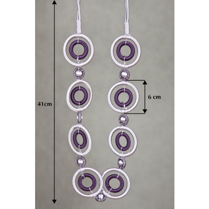 DEKORAČNÍ ŠŇŮRA NA ZÁVĚS 62 FIALOVÁ