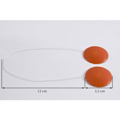 DEKORAČNÍ SPONA NA ZÁVĚS 02 S MAGNETEM ORANŽOVÁ