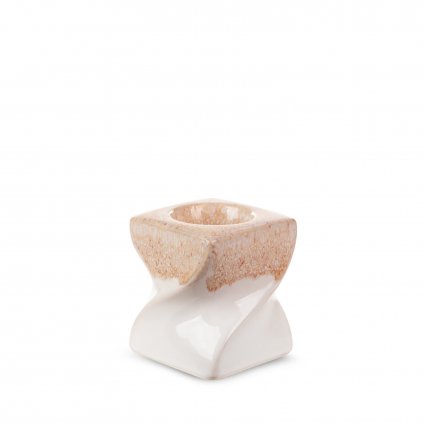 DEKORAČNÍ SVÍTNÍK RUBEN (01) 7X7X8 CM KRÉMOVÁ